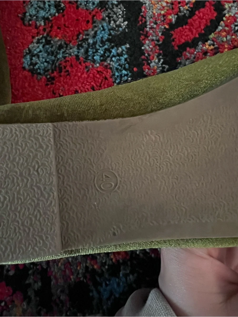 Green Velvet Raboesy Tabi Flats